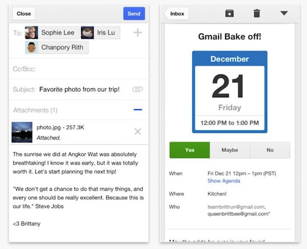 Gmail 2.0 para iOS