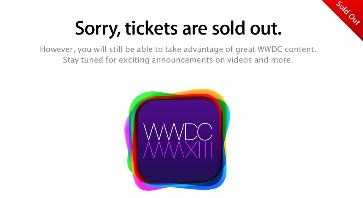 Batiendo records. Las entradas para la WWDC 2013 se agotan… ¡En dos minutos!