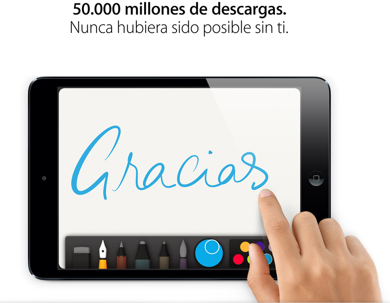 La App Store ya ha superado los 50.000 millones de descargas