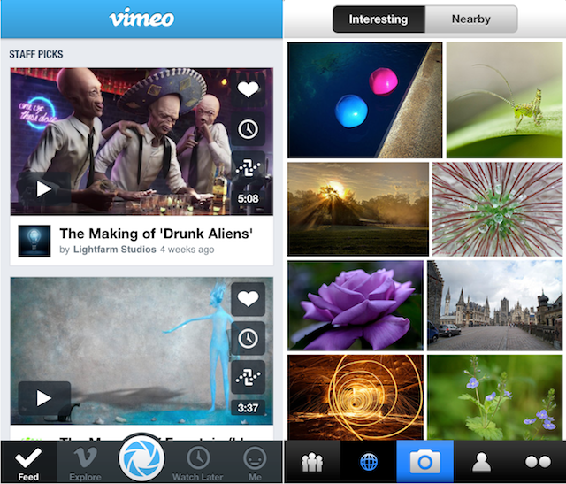 Apple, cada vez más social: iOS 7 se integraría con Flickr y Vimeo