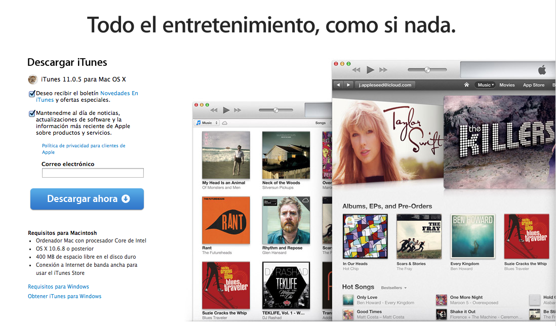 iTunes 11.0.5 llega para solucionar los problemas de iTunes en la nube