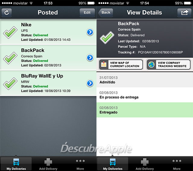 Conoce el estado de tus envíos desde esta aplicación para iPhone
