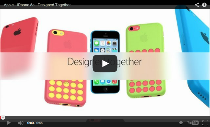 Diseñados en conjunto, un spot sobre iOS 7 y el iPhone 5C