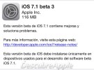 iOS 7.1 beta 3 disponible para desarrolladores