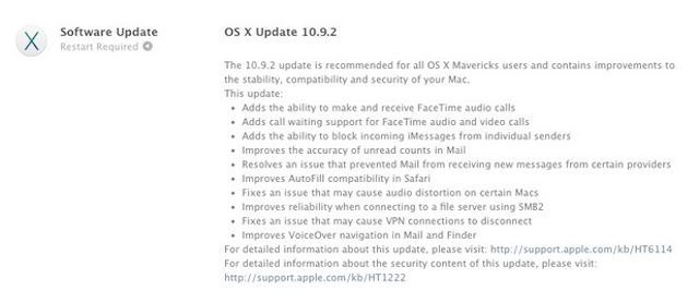 Ya está aquí OS X 10.9.2, solucionando los fallos de seguridad SSL y mucho más