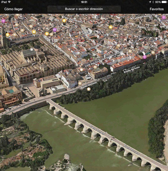 Apple integra mapas en 3D con FlyOver en la ciudad de Córdoba (España)