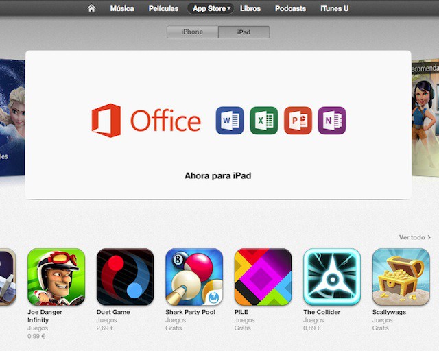 Apple se lleva el 30 por ciento de las suscripciones realizadas desde el iPad a Office 365 de Microsoft