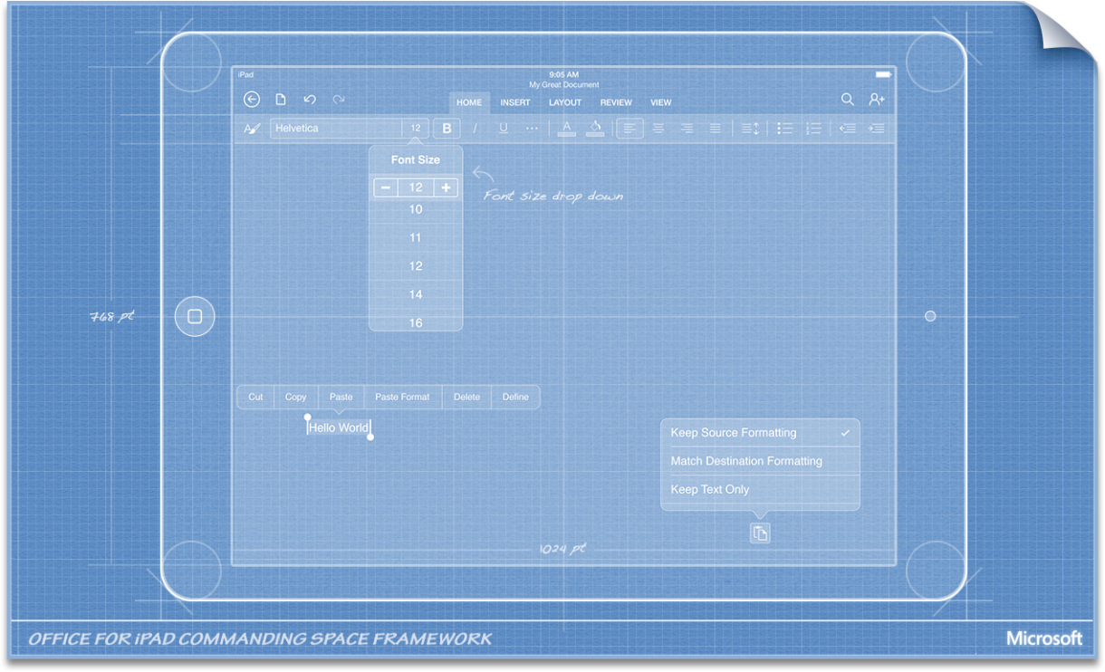 Un vistazo a todos los secretos tras el diseño de Office para iPad