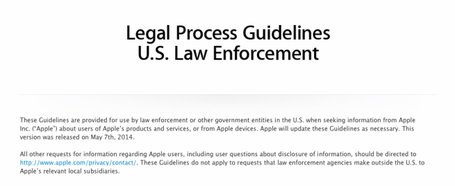 Apple publica su política de colaboración con los cuerpos de seguridad del Estado