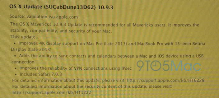 OS X 10.9.3 podría aparecer de un momento a otro