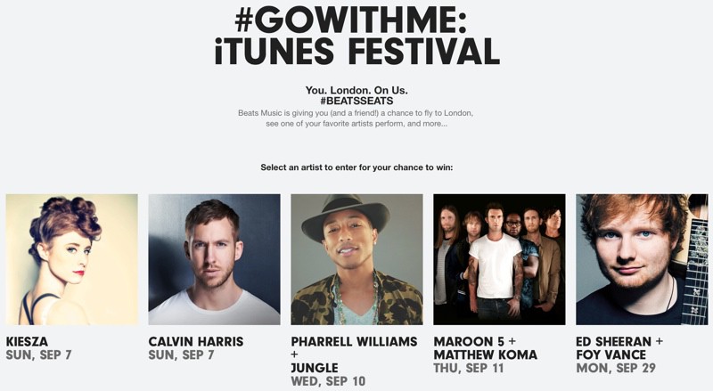 Beats Music crea un concurso para promocionar el iTunes Festival 2014