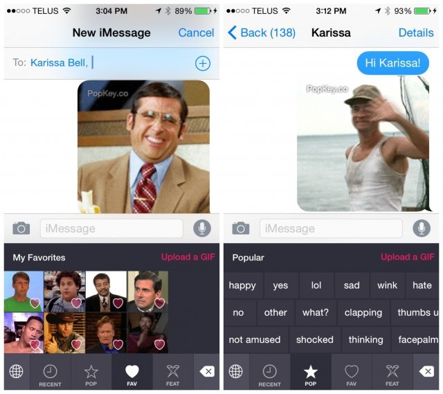 Aparece un teclado de GIFs para iOS 8