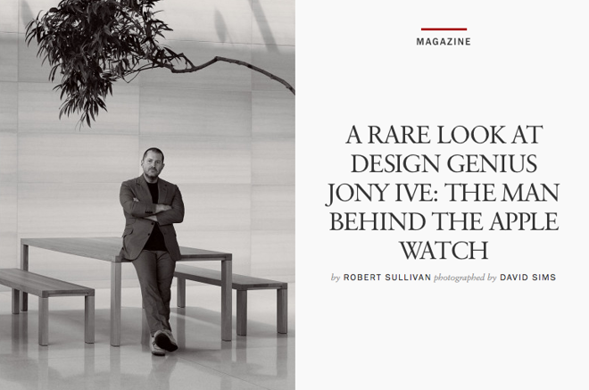 Jony Ive habla del Apple Watch y muchas cosas más en una entrevista para Vogue