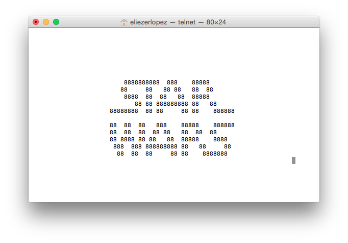 Reproduce el episodio IV de Star Wars en el terminal de OS X