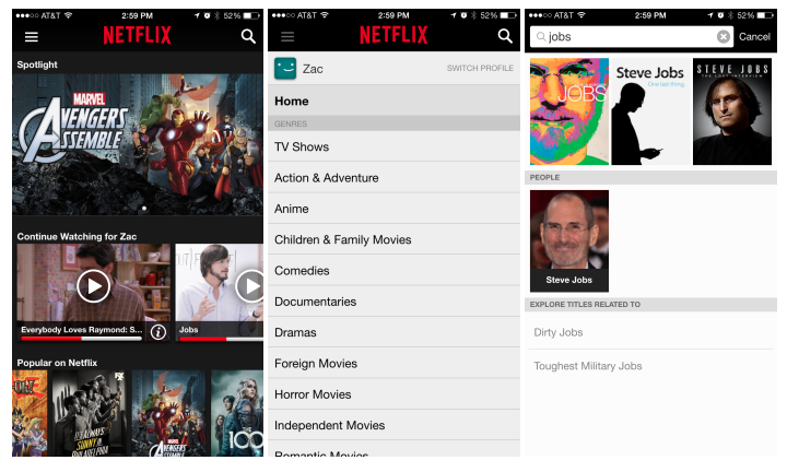 Netflix se actualiza para iOS 8, ofreciendo vídeo full HD en el iPhone 6