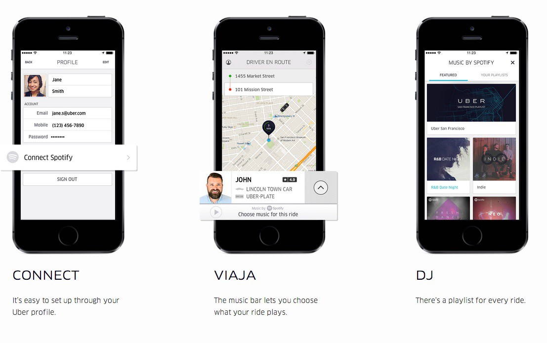 Spotify y Uber se unen para que puedas elegir tú la música en tus trayectos