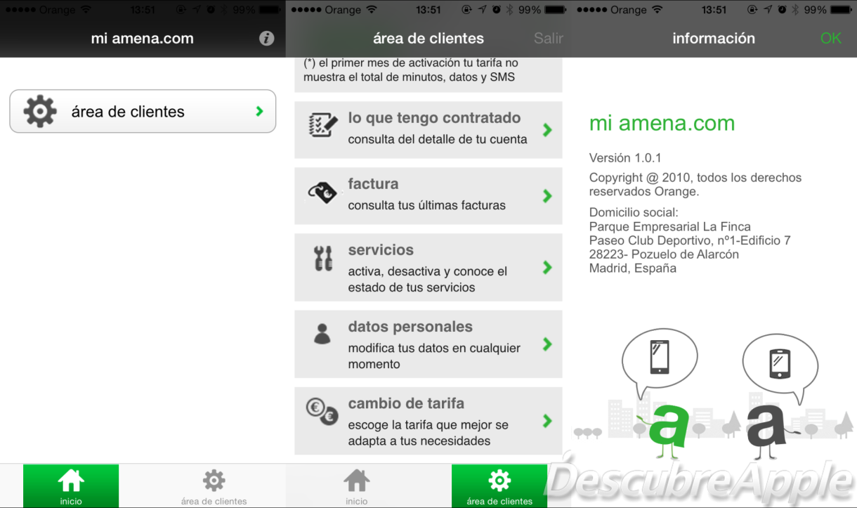 La aplicación de Amena para iOS ya está disponible (aunque con un diseño nefasto)