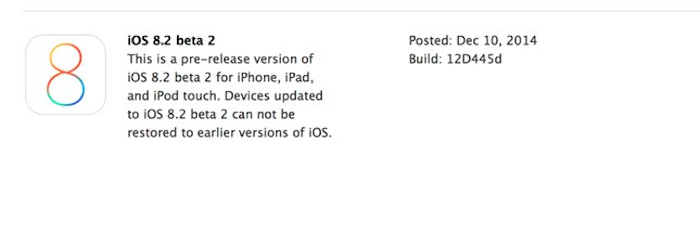 Apple pone la nueva Beta de iOS 8.2 en manos de los desarrolladores