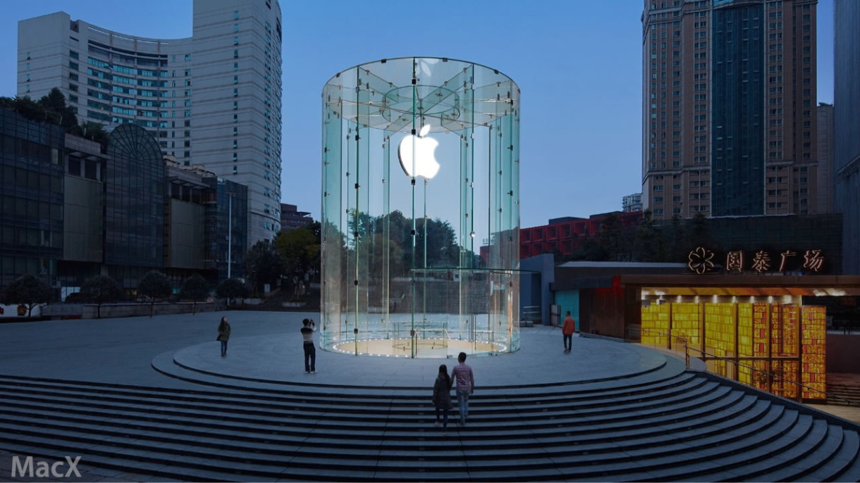 Así luce la Apple Store de Chongqing a unas horas de su inauguración