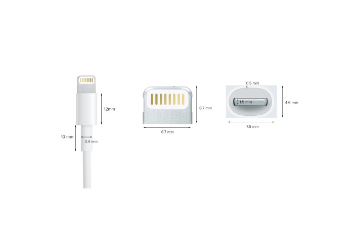 Estas son algunas de las especificaciones del conector Lightning fabricado por terceras partes