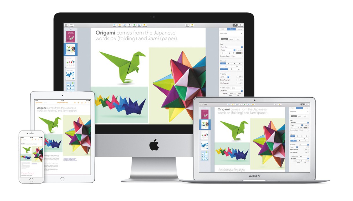 La suite iWork se actualiza para iOS y OS X