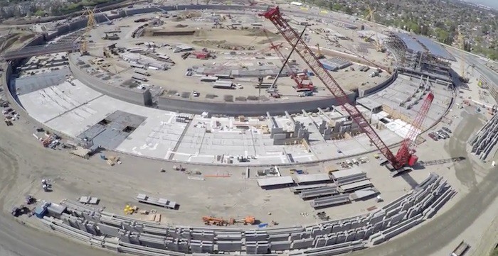 Así progresa la construcción del Apple Campus 2 a vista de drone