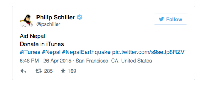 Apple se solidariza con las víctimas del terremoto de Nepal