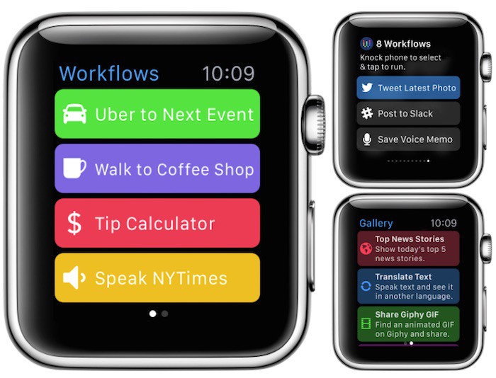 Workflow se actualiza a la versión 1.2 añadiendo soporte para el Apple Watch