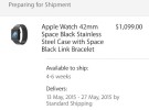 El Apple Watch Space Black está listo para enviarse y Apple está a punto de ponerse al día con la demanda inicial