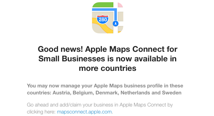 Maps Connect se actualiza con cinco nuevos países europeos