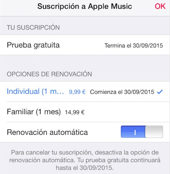 Apple Music renueva automáticamente tu suscripción mensual: Así puedes desactivarla