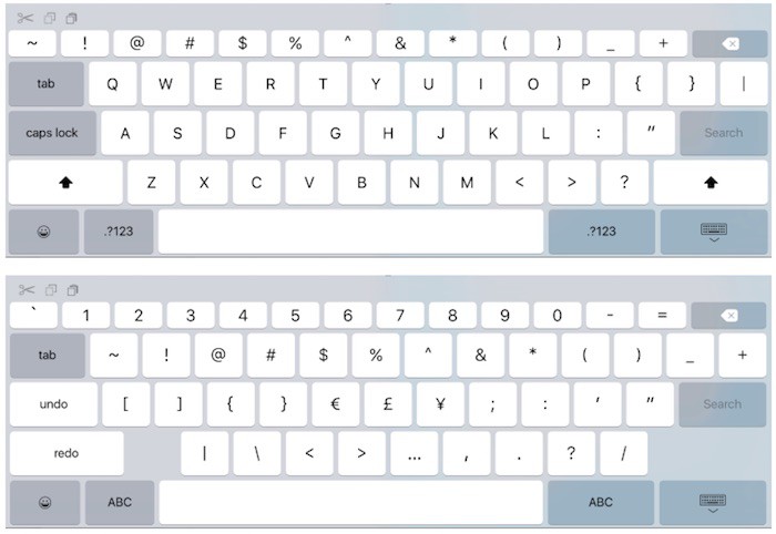 Rediseño y redistribución del teclado en iOS 9 apuntan al rumoreado iPad Pro