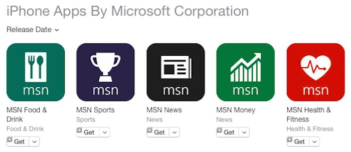 Microsoft elimina algunas de sus aplicaciones MSN para iOS y otras plataformas