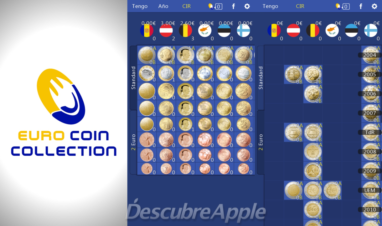 Euro Coin Collection, una aplicación para amantes de la numismática