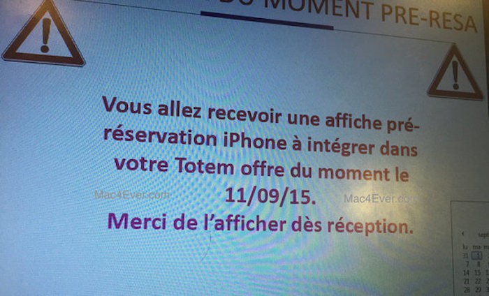 Operadoras francesas dicen que las reservas del nuevo iPhone empezarán el 11 de septiembre