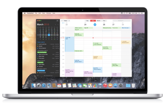 Fantastical 2 para Mac se actualiza e incluye ya soporte para El Capitan