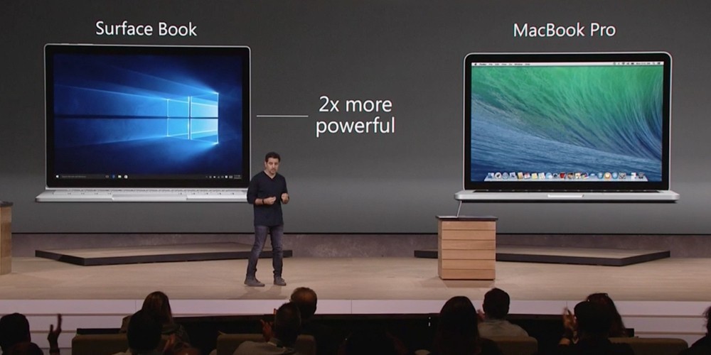 No, el Surface Book no es el doble de rápido que un MacBook Pro