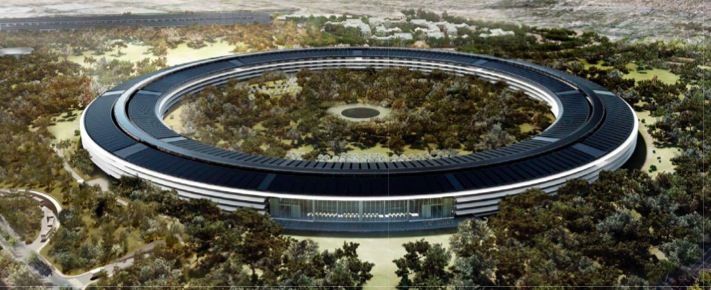 La Nave Espacial del nuevo Campus de Apple empieza a tomar forma