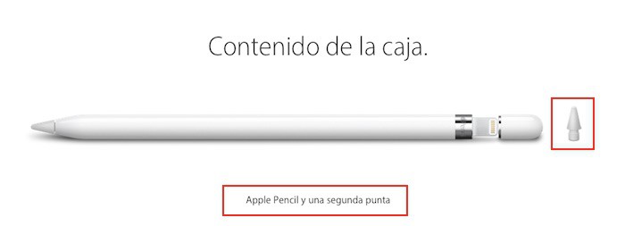 El Apple Pencil viene con una punta de recambio… pero no se puede comprar por separado