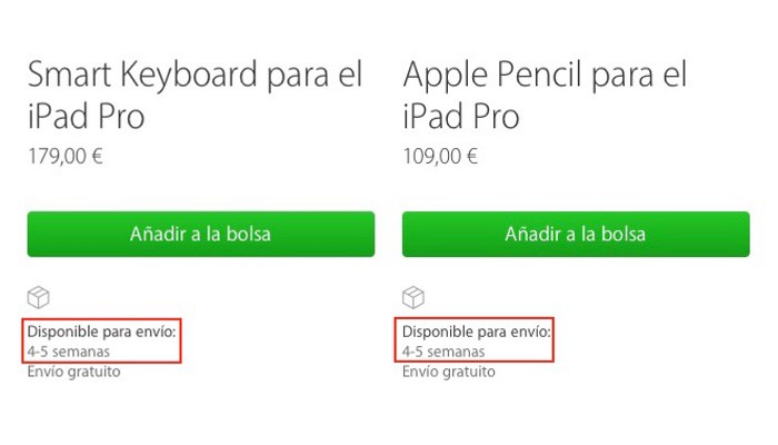 Apple reconoce que el Apple Pencil y el Smart Keyboard para iPad Pro son por ahora muy escasos