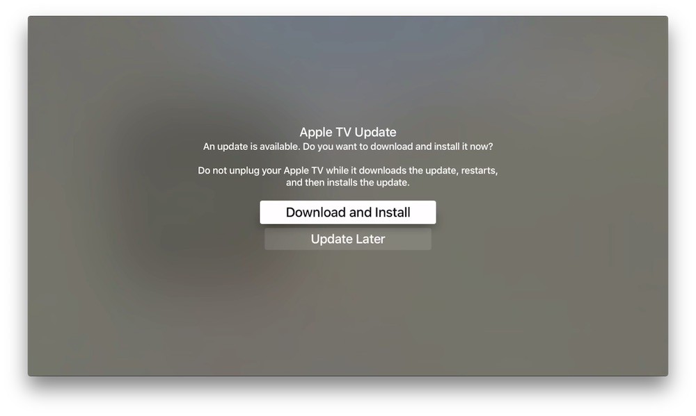 El nuevo Apple TV recibe su primera actualización de software