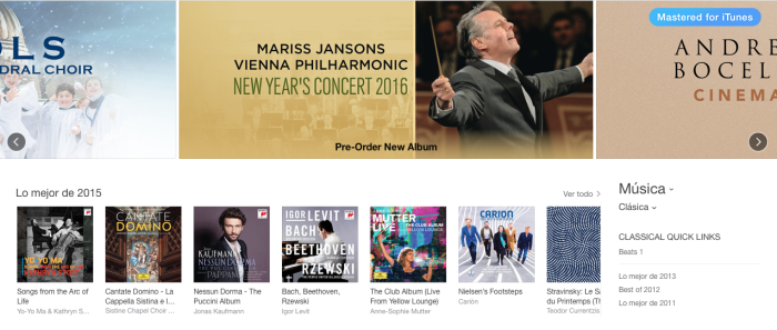 iTunes Clásica