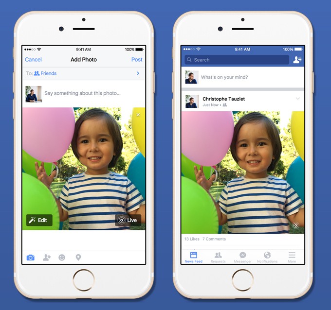 Facebook soporta ya las Live Photos de Apple