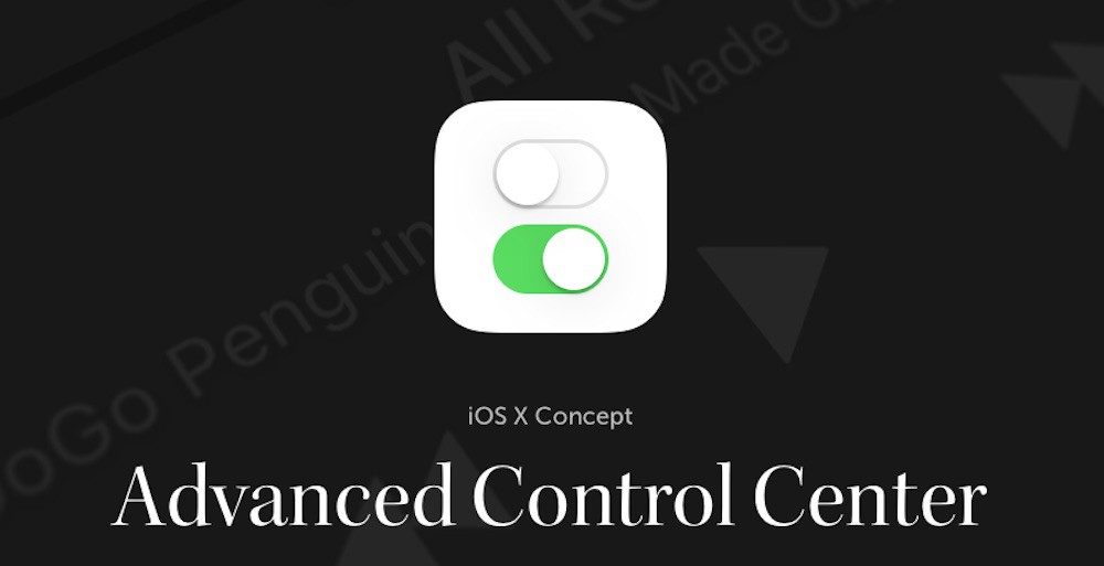 Un nuevo concepto de diseño nos muestra como podría  llegar a ser el Centro de Control en iOS 10