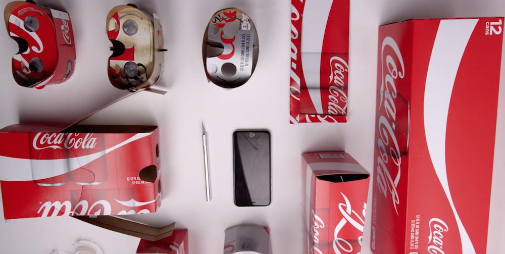 Los packs de latas de Coca-Cola se convertirán en gafas VR para el iPhone