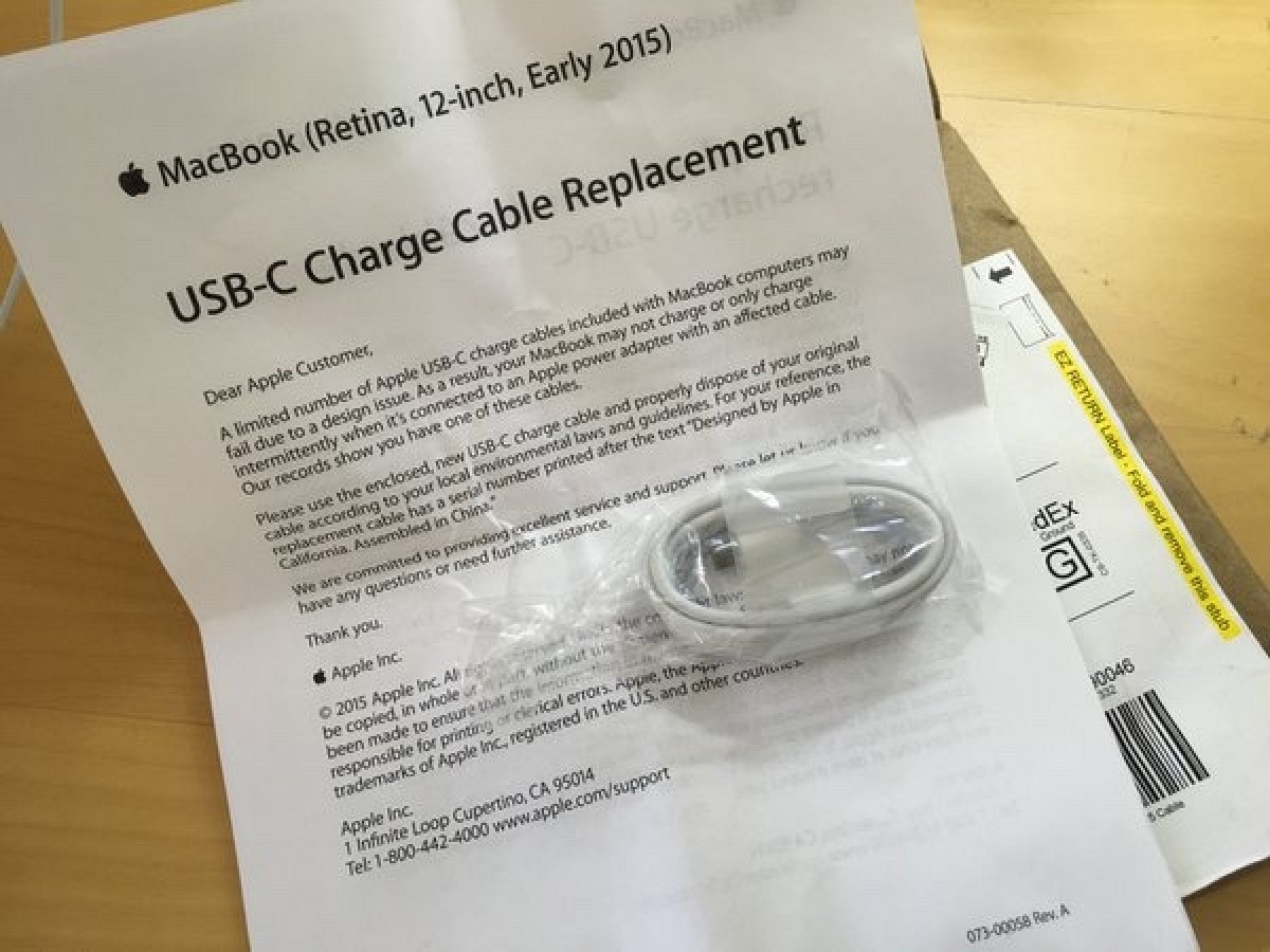 Los nuevos cables USB-C del programa de reemplazo empiezan a llegar a sus destinatarios