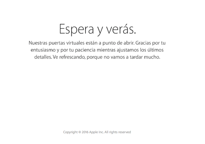 La Apple Store Online cierra sus puertas para el Evento de hoy