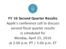 Apple presentará los resultados de su último Cuarto Fiscal el próximo 25 de Abril
