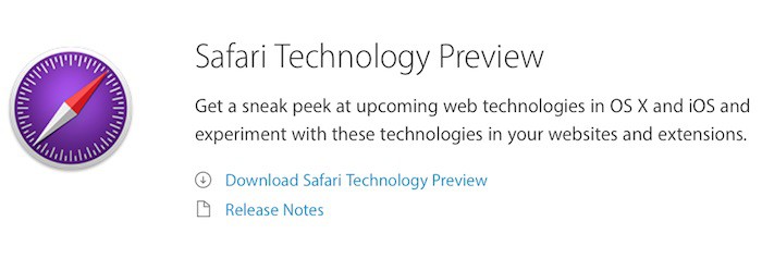 Safari Technology Preview ya disponible para desarrolladores