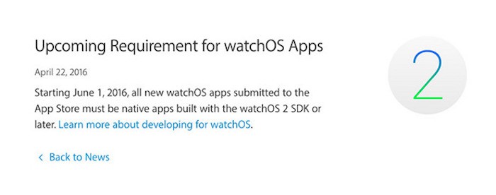 A partir del próximo 1 de Junio las apps para el Apple Watch deberán funcionar sin necesidad del iPhone